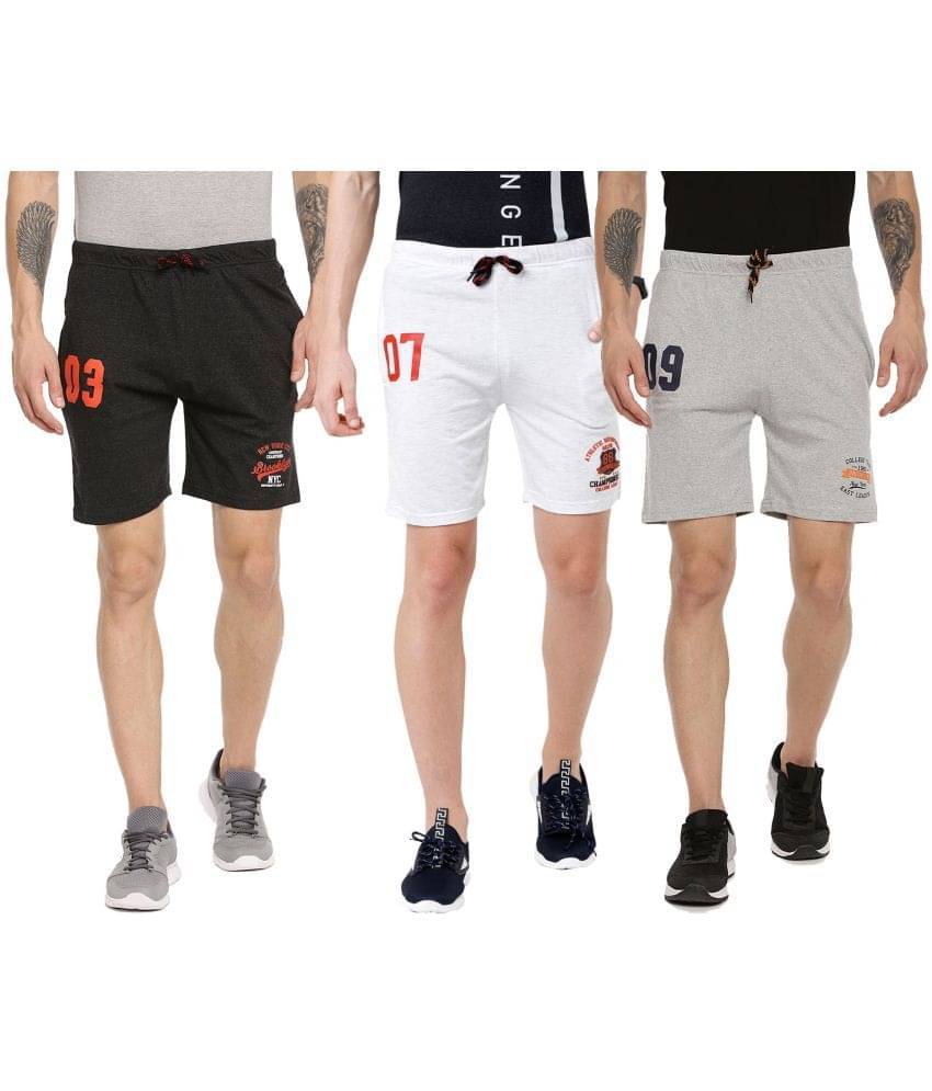 Ardeur - Cotton Blend Multicolor Men's Shorts ( Pack of 3 ) Ardeur - Cotton Blend Multicolor Men's Shorts ( Pack of 3 )
