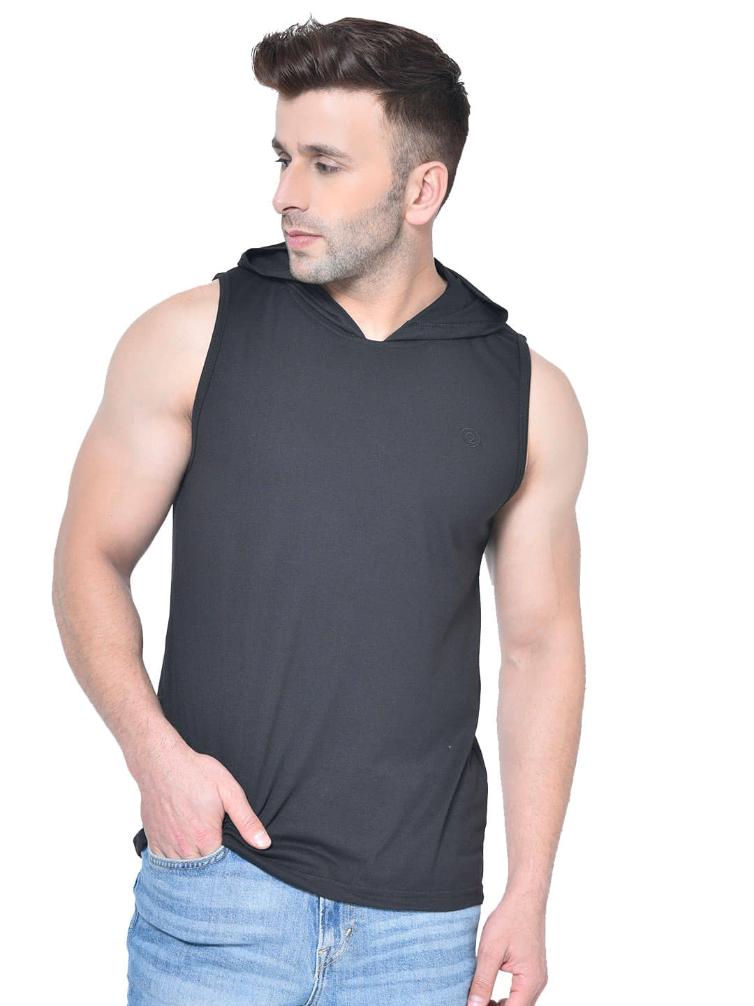 Chkokko Pack of 1 Cotton Blend Tank For Men ( Navy ) - Nightwear & Loungewear | Buy online on ZillyBuy