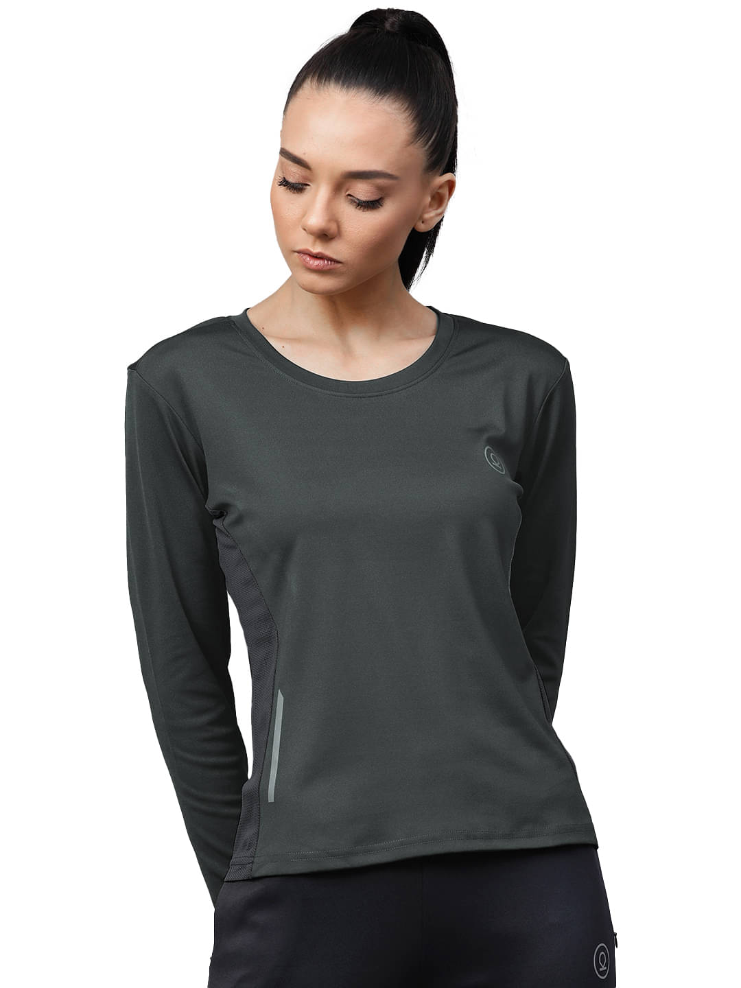     			Chkokko Grey Polyester Tees - Single