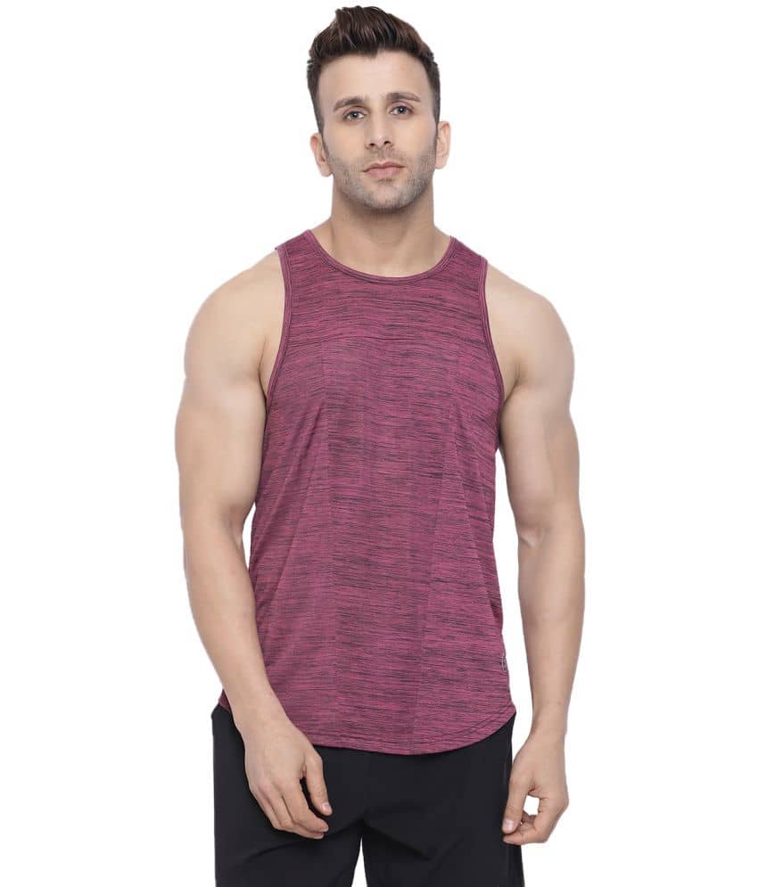 Chkokko Pack of 1 Polyester Sleeveless vest For Men ( Magenta ) - Nightwear & Loungewear | Buy online on ZillyBuy