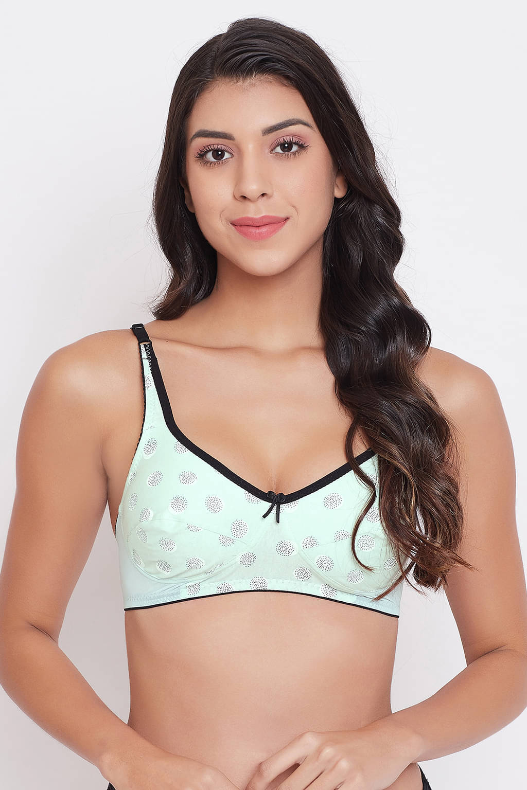 Clovia 100% Cotton Non Padded Women's Everyday Bra ( Green )     			Clovia 100% Cotton Non Padded Women's Everyday Bra ( Green )
