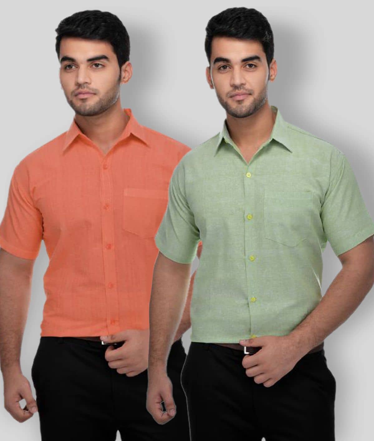 DESHBANDHU DBK - Multicolor Cotton Regular Fit Men's Formal Shirt (Pack of 2)