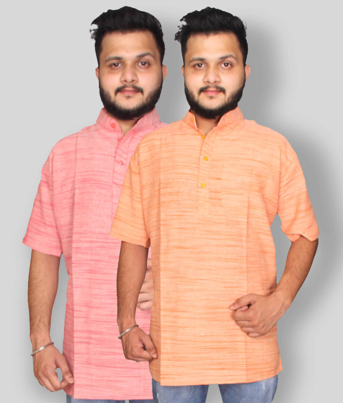 DESHBANDHU DBK - Multicolor Cotton Men's Regular Kurta ( Pack of 2 ) - Kurtas & Kurta Sets | Buy online on ZillyBuy