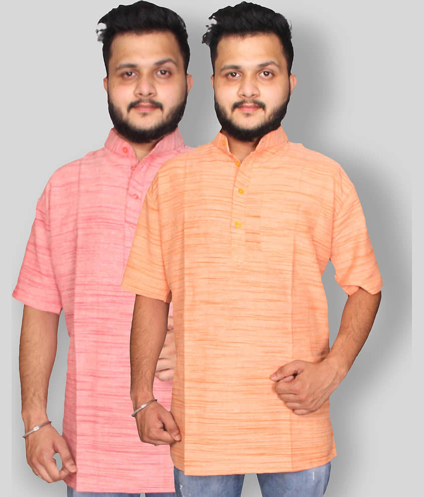 DESHBANDHU DBK - Multicolor Cotton Men's Regular Kurta ( Pack of 2 ) - Kurtas & Kurta Sets | Buy online on ZillyBuy