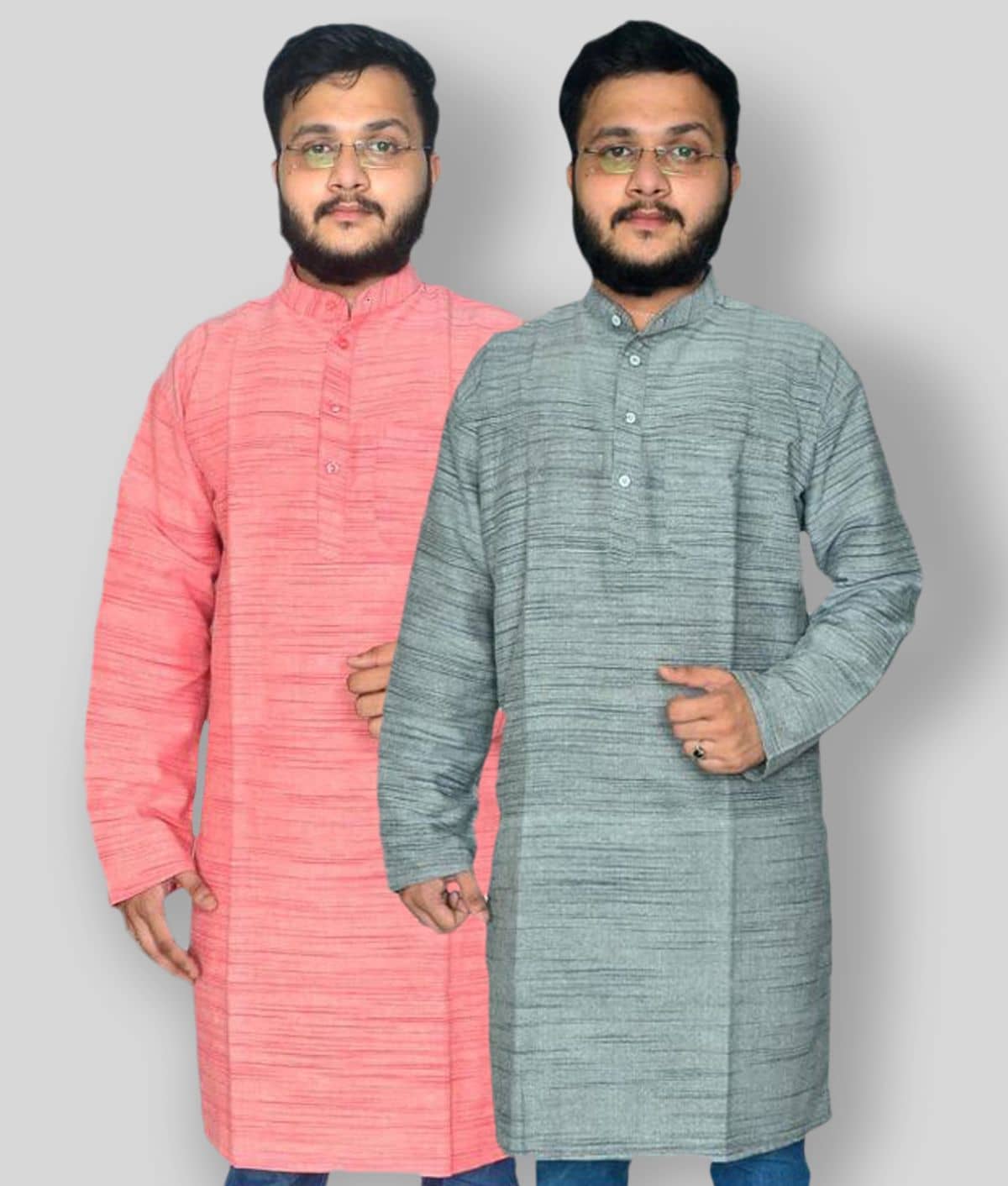 DESHBANDHU DBK - Multicolor Cotton Men's Regular Kurta ( Pack of 2 ) - Kurtas & Kurta Sets | Buy online on ZillyBuy