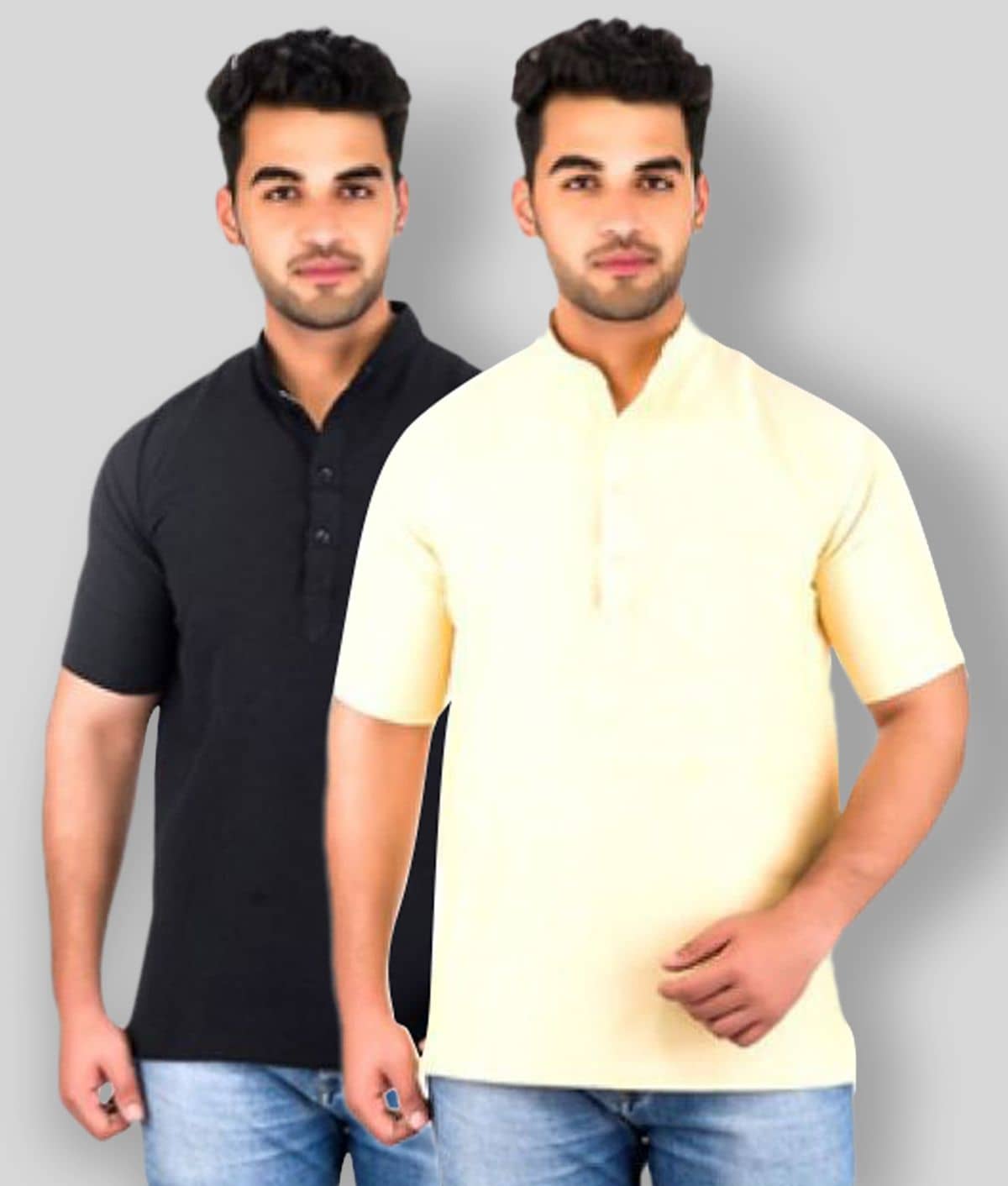DESHBANDHU DBK - Multicolor Cotton Men's Regular Kurta ( Pack of 2 ) - Kurtas & Kurta Sets | Buy online on ZillyBuy