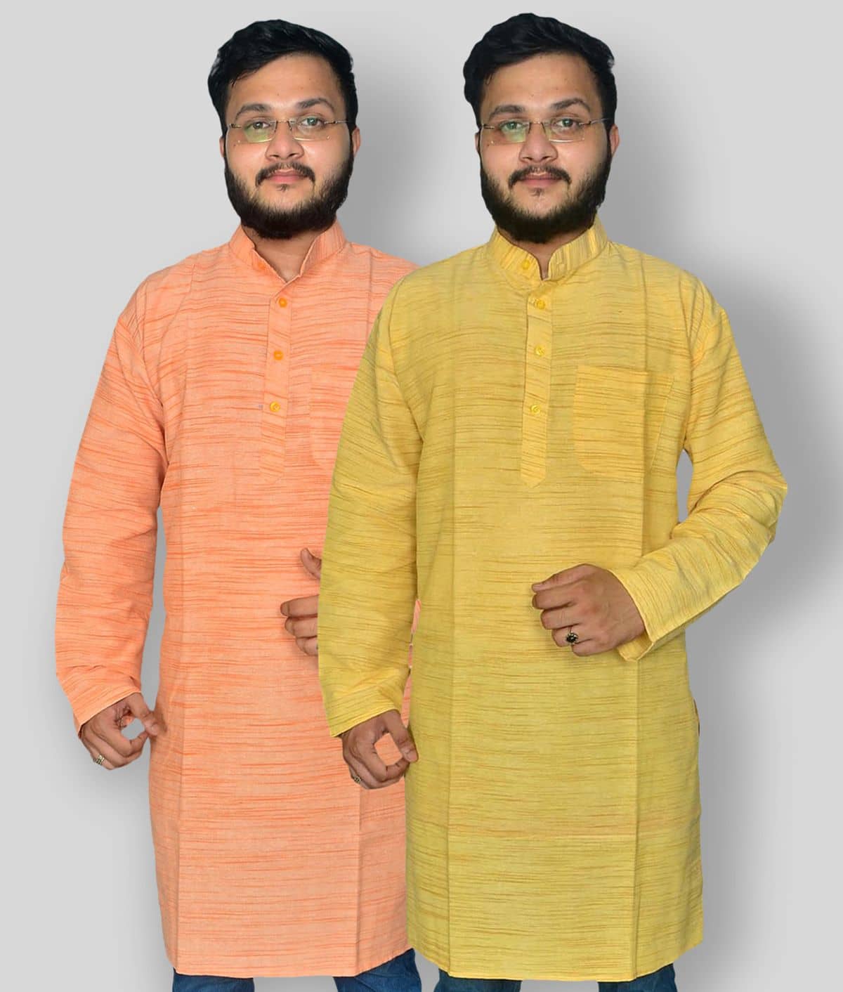 DESHBANDHU DBK - Multicolor Cotton Men's Regular Kurta ( Pack of 2 ) - Kurtas & Kurta Sets | Buy online on ZillyBuy