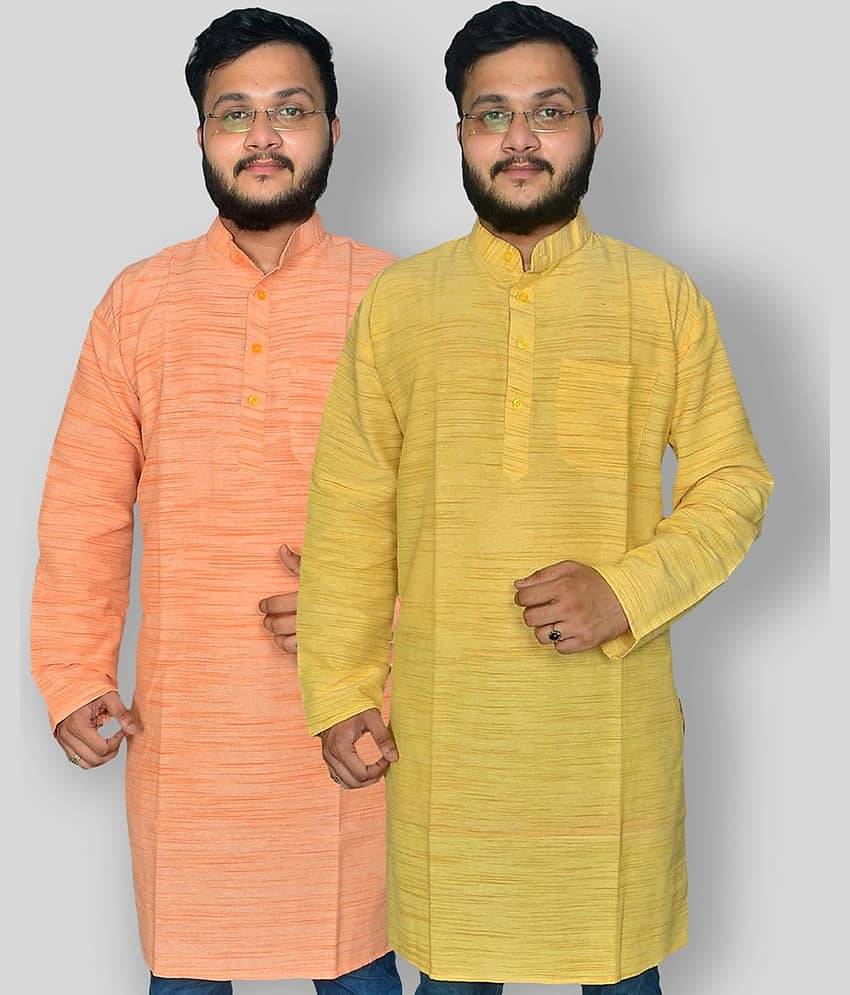 DESHBANDHU DBK - Multicolor Cotton Men's Regular Kurta ( Pack of 2 ) - Kurtas & Kurta Sets | Buy online on ZillyBuy