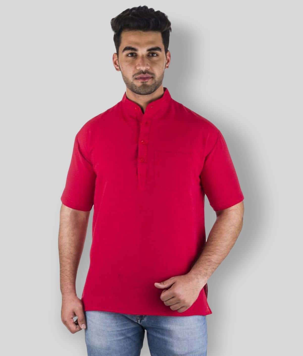 DESHBANDHU DBK - Red Cotton Men's Regular Kurta ( Pack of 1 ) - Kurtas & Kurta Sets | Buy online on ZillyBuy