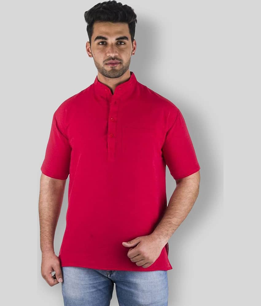 DESHBANDHU DBK - Red Cotton Men's Regular Kurta ( Pack of 1 ) - Kurtas & Kurta Sets | Buy online on ZillyBuy