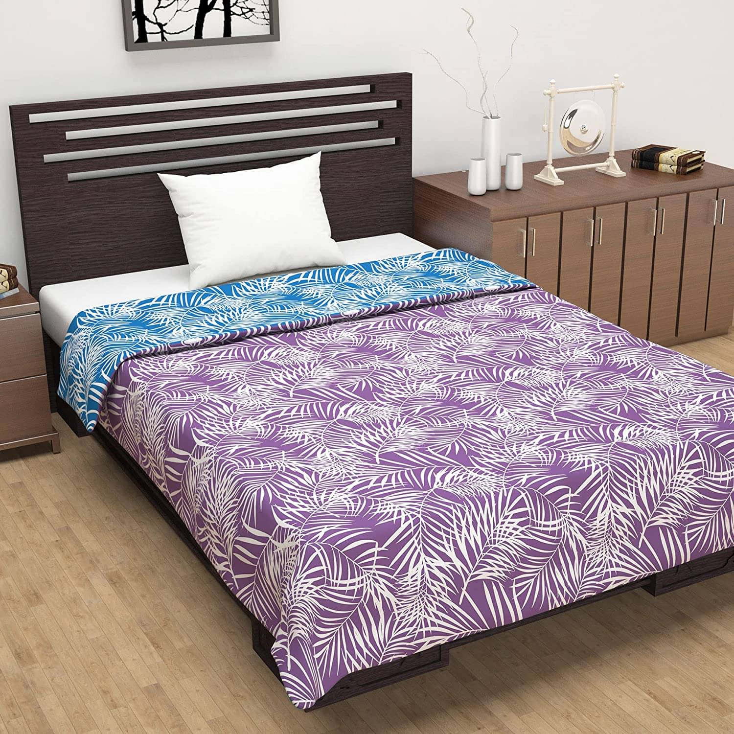     			DIVINE CASA Single Polyester Purple Abstract Dohar