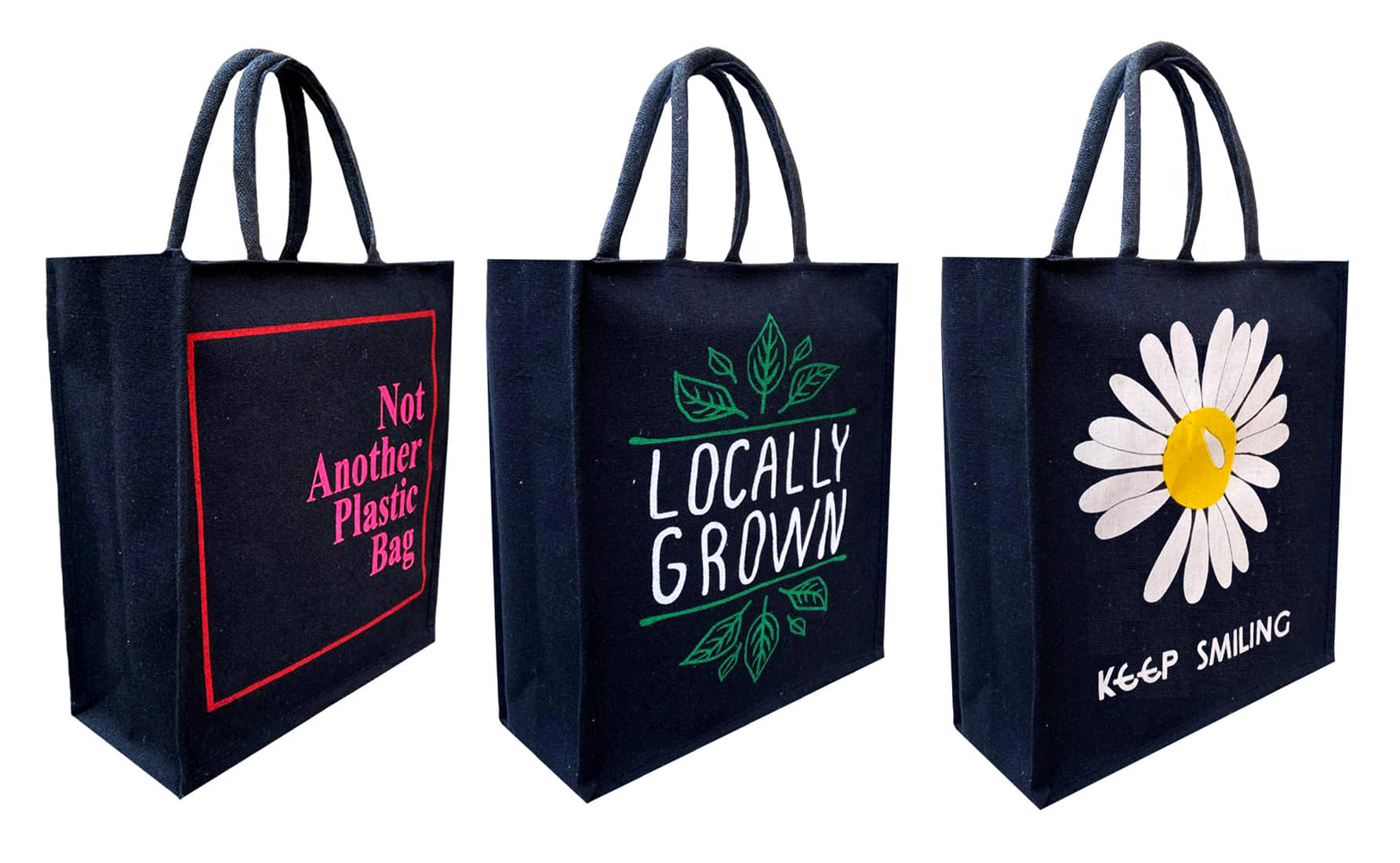 ENSAC - Jute Black Lunch Bag - Handbags | Buy online on ZillyBuy