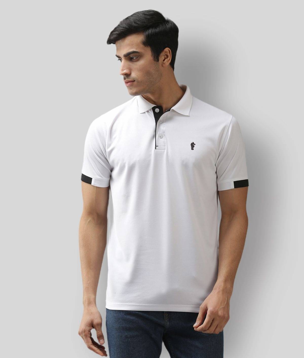 EPPE - White Polyester Regular Fit Men's Sports Polo T-Shirt ( Pack of 1 ) EPPE - White Polyester Regular Fit Men's Sports Polo T-Shirt ( Pack of 1 )