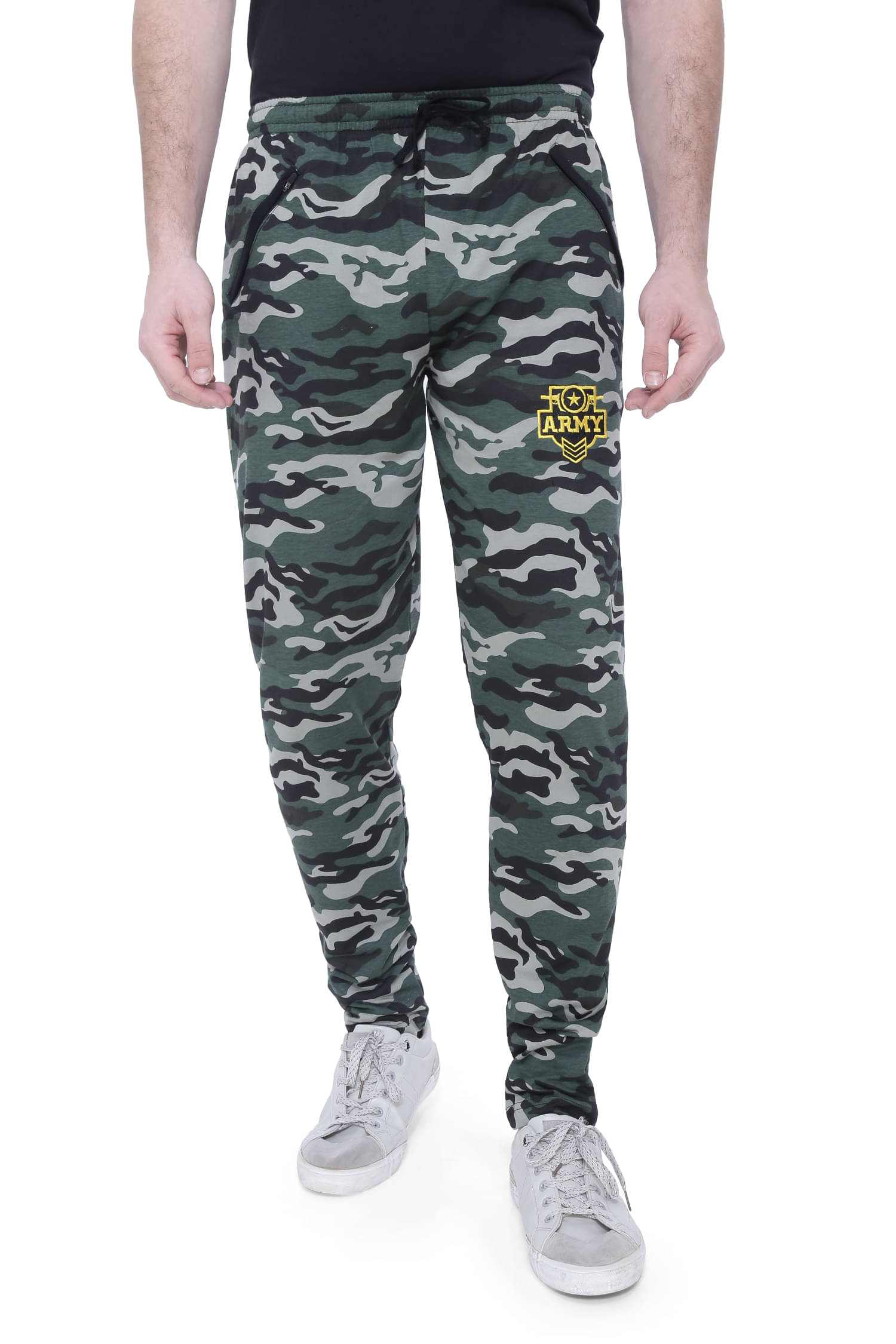 Neo Garments - Military Green Cotton Blend Men's Trackpants ( Pack of 1 )     			Neo Garments - Military Green Cotton Blend Men's Trackpants ( Pack of 1 )