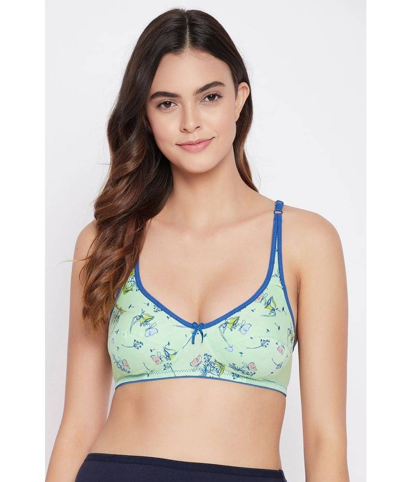 Clovia 100% Cotton Non Padded Women's Everyday Bra ( Green ) Clovia 100% Cotton Non Padded Women's Everyday Bra ( Green )