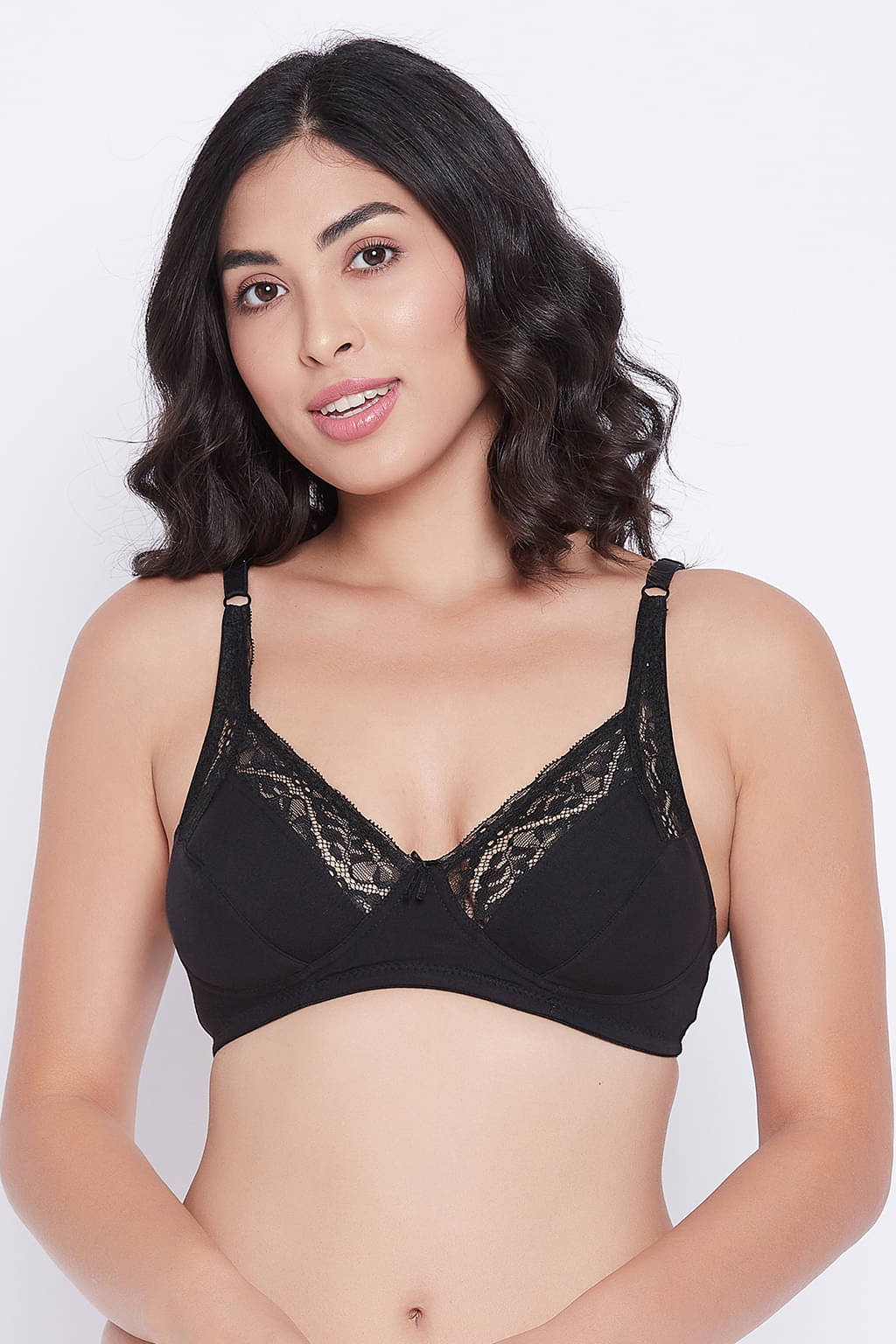     			Clovia 100% Cotton Non Padded Women's T-Shirt Bra ( Black )