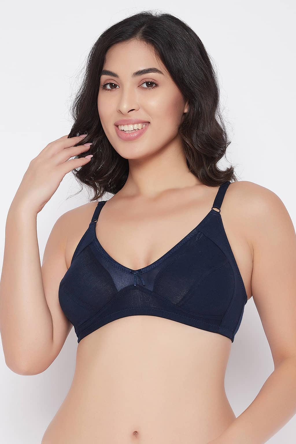 Clovia 100% Cotton Non Padded Women's Everyday Bra ( Blue )