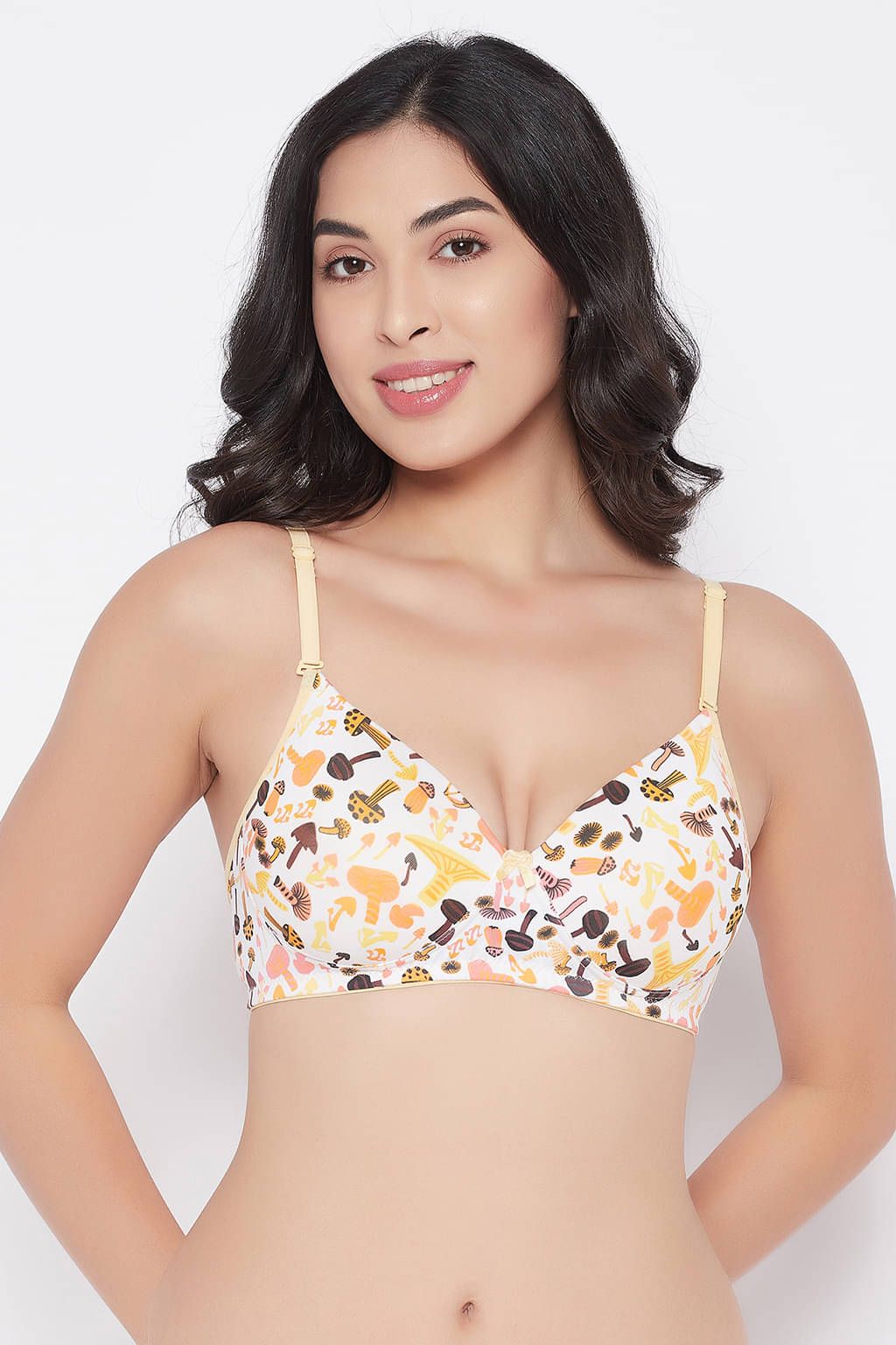     			Clovia Nylon Lightly Padded Women's T-Shirt Bra ( White )