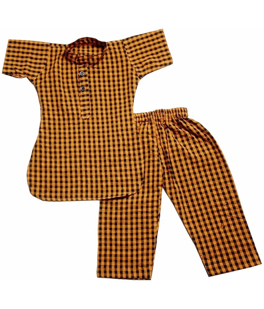 harshvardhanmart.com Baby Boys Cotton Kurta Sets ( Pack of 1 , Orange ) - Kurtas & Kurta Sets | Buy online on ZillyBuy