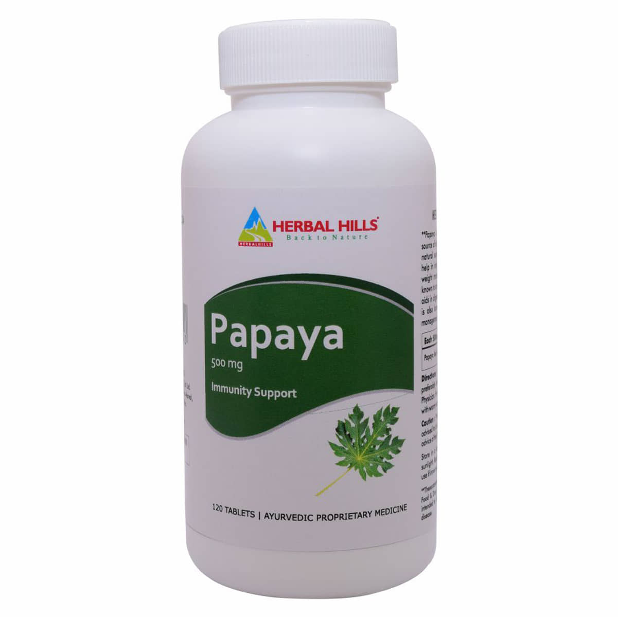 Herbal Hills Papaya Tablet 120 No.S Pack of 1