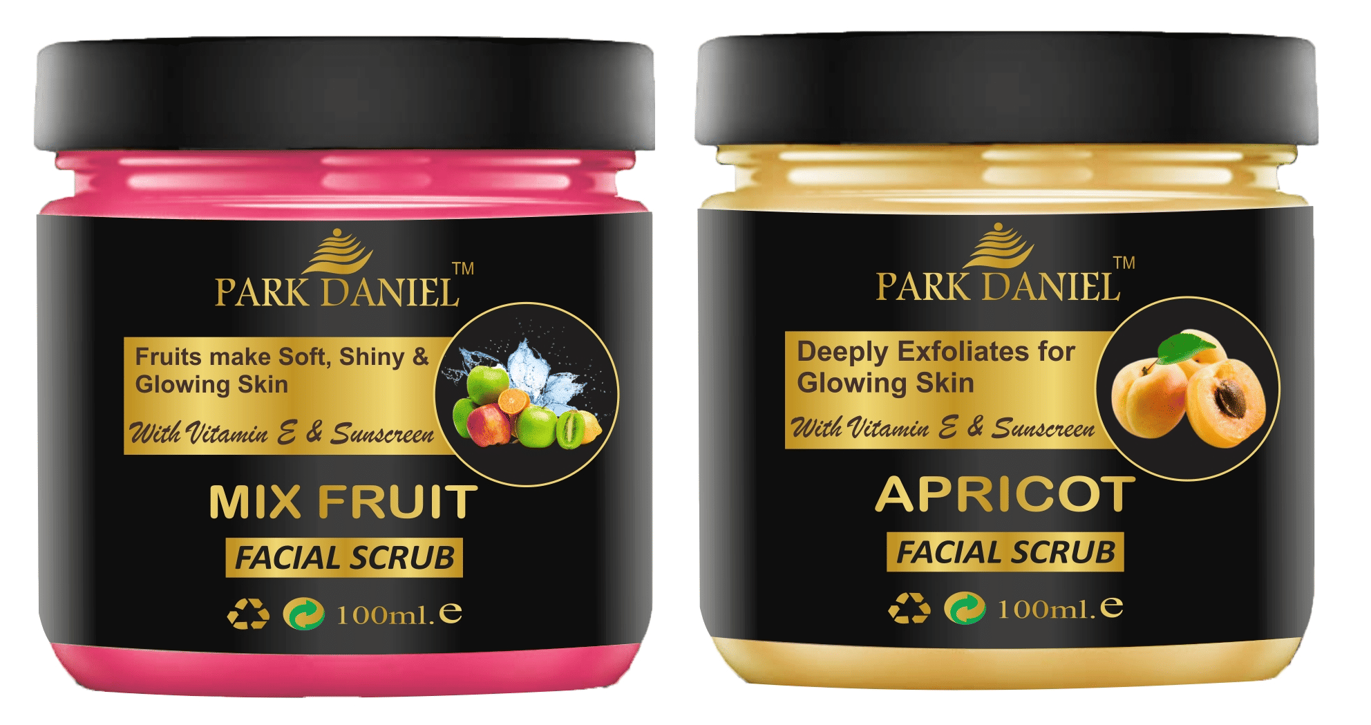 Park Daniel Mix Fruit & Apricot Facial Facial Scrub 100 ml Pack of 2 Park Daniel Mix Fruit & Apricot Facial Facial Scrub 100 ml Pack of 2