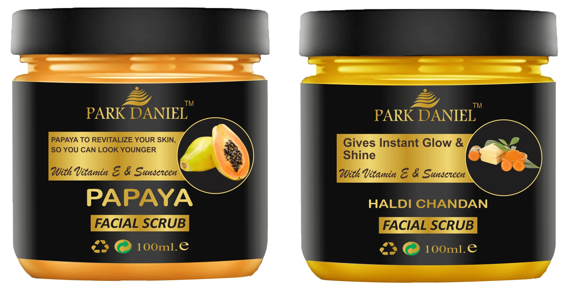 Park Daniel Papaya & Haldi Chandan Facial Facial Scrub 100 ml Pack of 2 Park Daniel Papaya & Haldi Chandan Facial Facial Scrub 100 ml Pack of 2