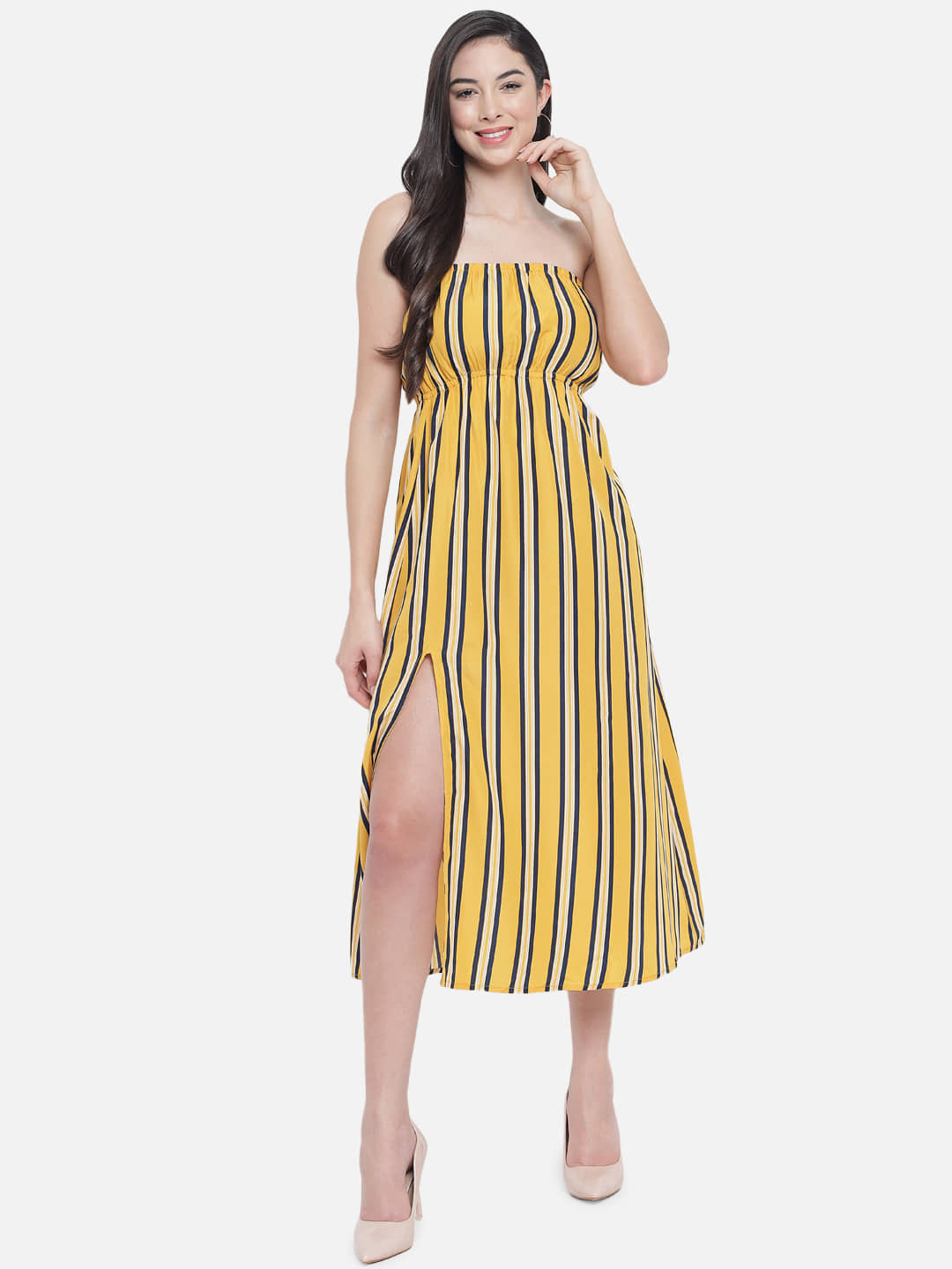 ALL WAYS YOU - Polyester Multi Color Women's Side Slit Dress ( Pack of 1 )
