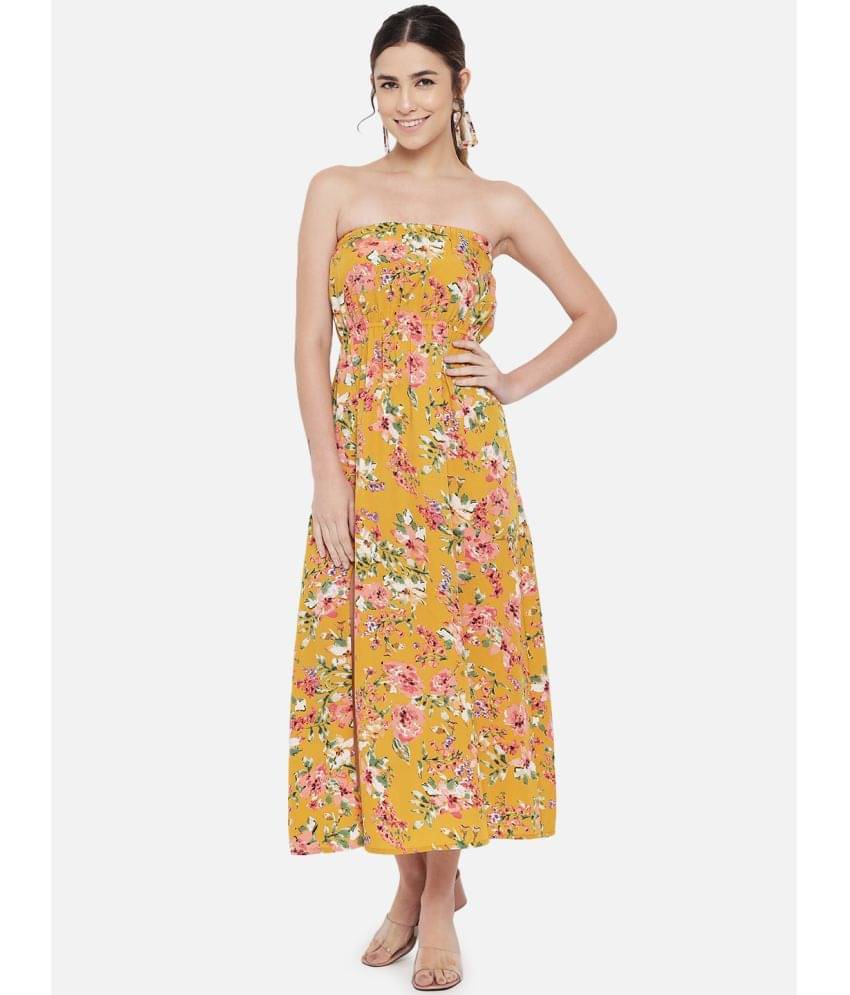 ALL WAYS YOU Women Polyester Printed Side Slit Dress ( Multi Color ) ALL WAYS YOU Women Polyester Printed Side Slit Dress ( Multi Color )