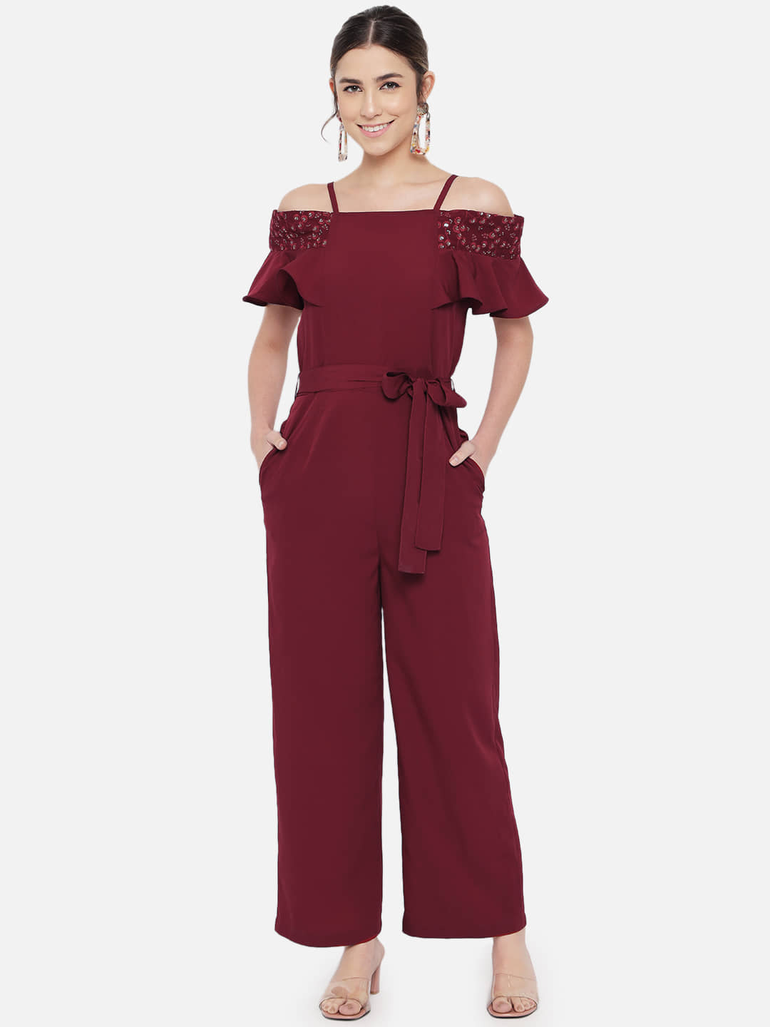 ALL WAYS YOU - Polyester Regular Fit Red Women's Jumpsuit ( Pack of 1 )