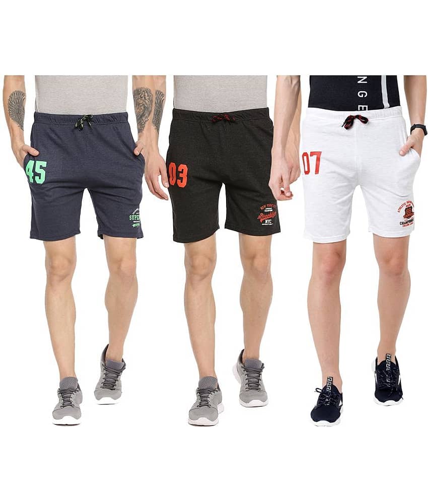 Ardeur - Cotton Blend Multicolor Men's Shorts ( Pack of 3 ) - Shorts | Buy online on ZillyBuy