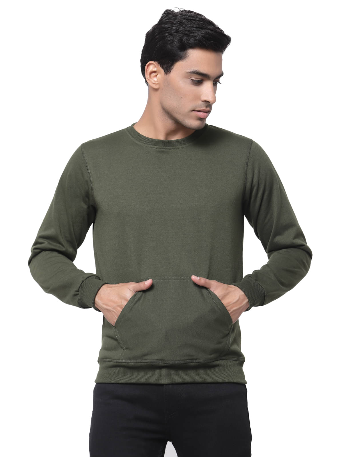 KZALCON - Cotton Blend Regular Fit Green Men's Sweatshirt ( Pack of 1 ) KZALCON - Cotton Blend Regular Fit Green Men's Sweatshirt ( Pack of 1 )