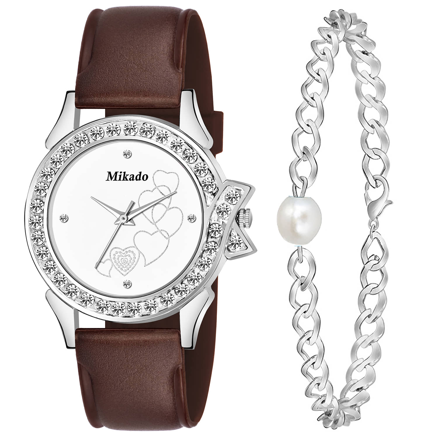 Mikado - Brown Leather Analog Womens Watch