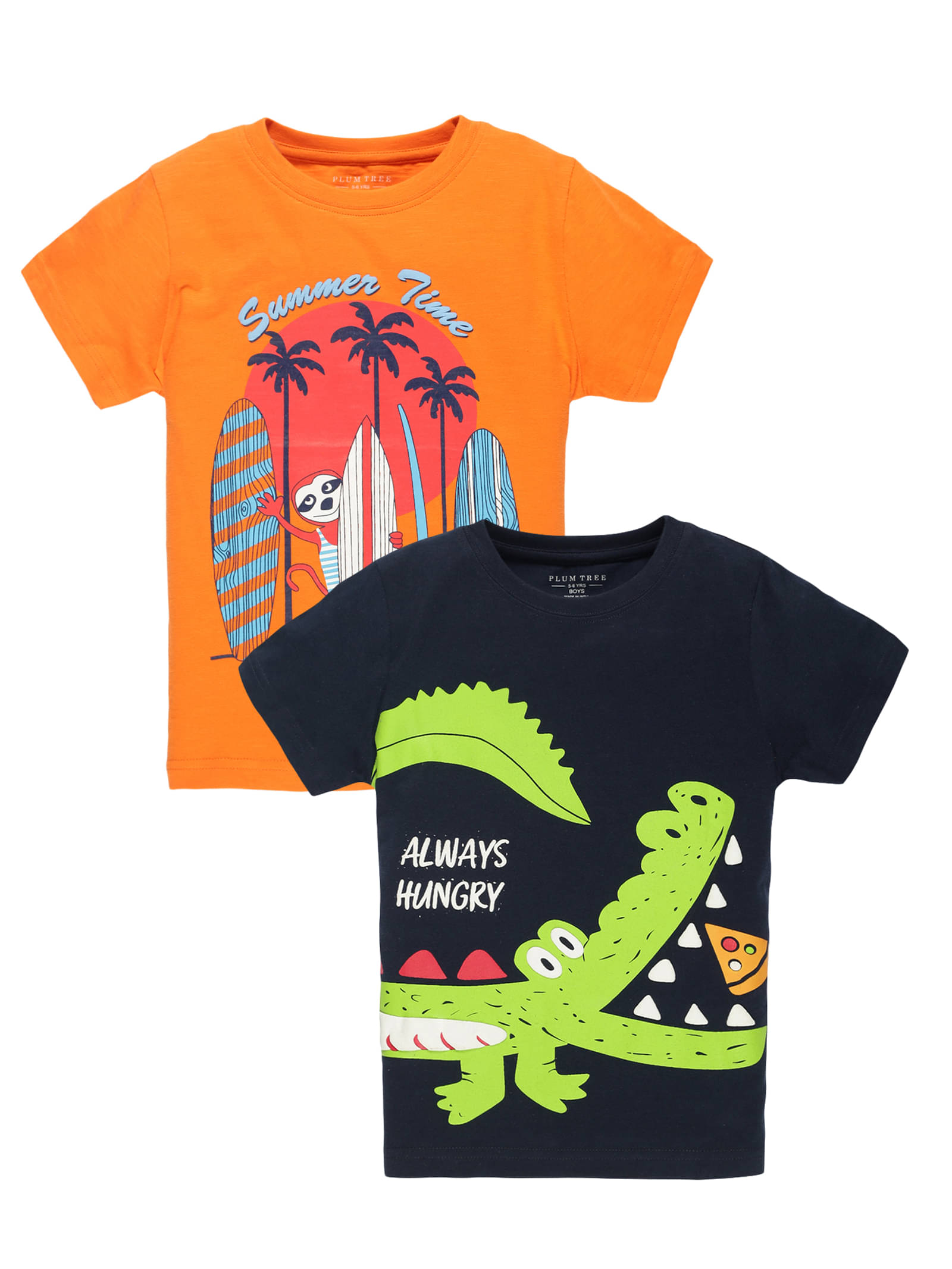    			PLUM TREE Pack of 1 Boys Cotton T-Shirt ( Blue )