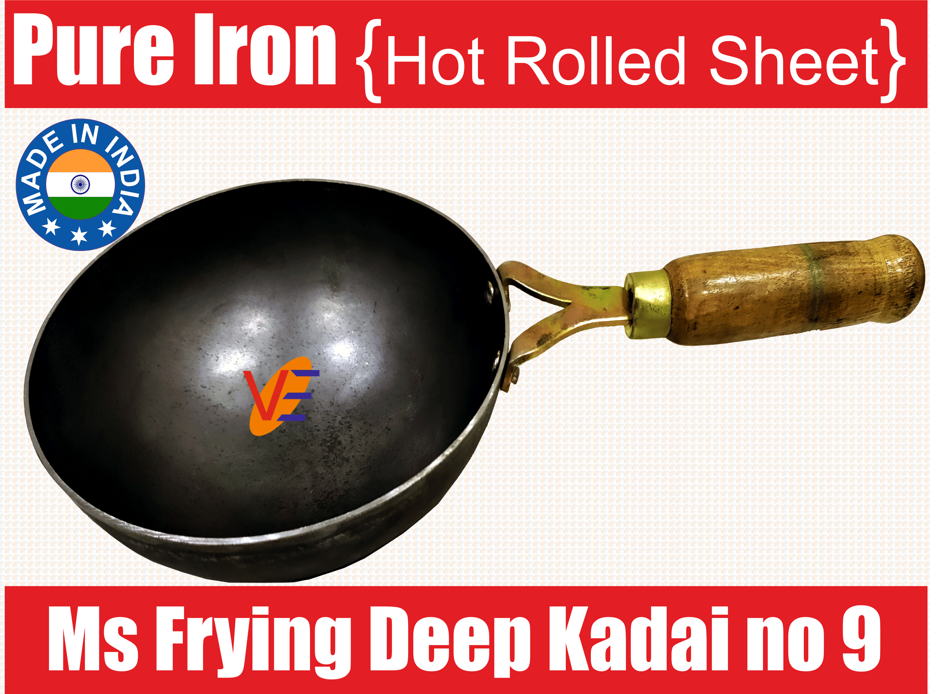 Veer - Iron Non coated Deep Kadhai 1.25 - Cookware | Buy online on ZillyBuy