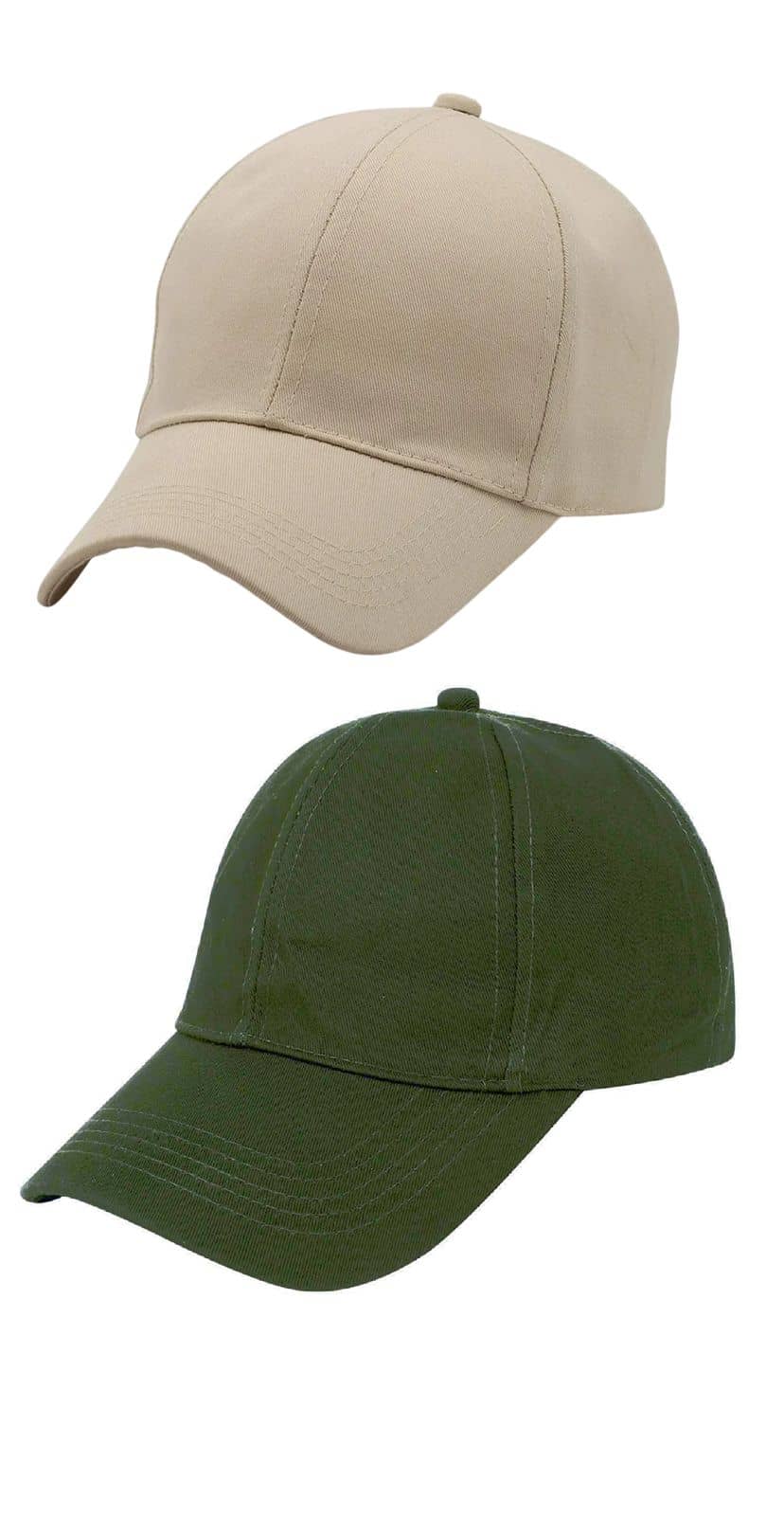 Zacharias - 100% Cotton Beige Men's Cap ( Pack of 2 )