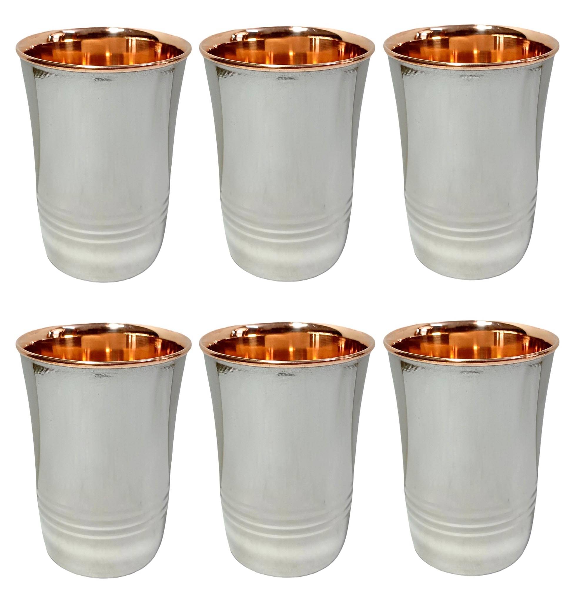     			A & H ENTERPRISES - Copper Glasses Set 250 ml ( Pack of 6 )