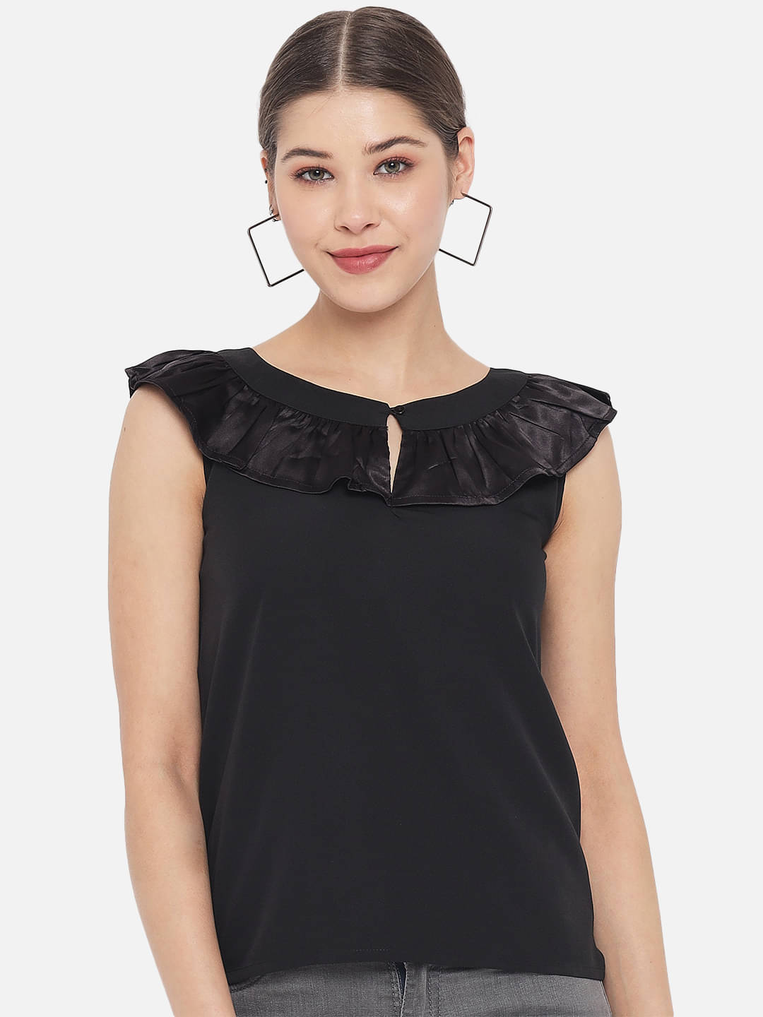 ALL WAYS YOU Women's Polyester Regular Top ( Black ) ALL WAYS YOU Women's Polyester Regular Top ( Black )