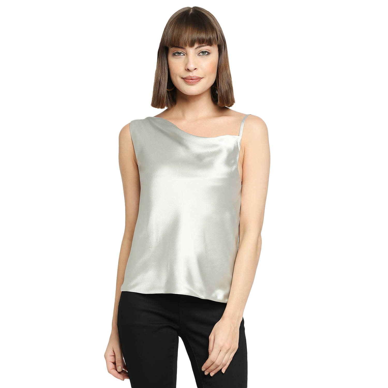     			Ammarzo Women's Satin Camisole Top ( Grey )