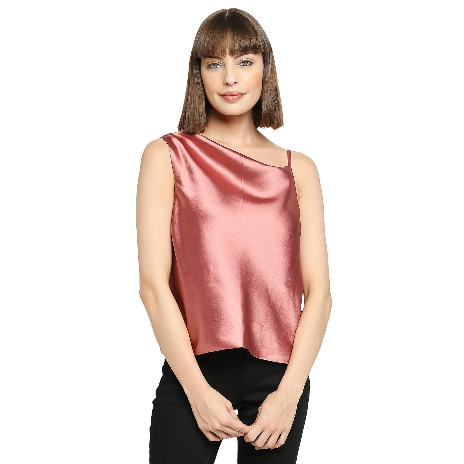 Ammarzo Women's Satin Camisole Top ( Pink )     			Ammarzo Women's Satin Camisole Top ( Pink )