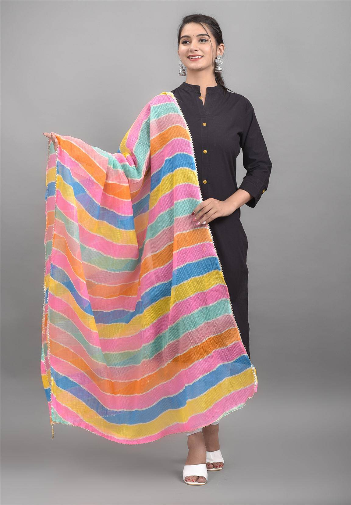 Apratim - Cotton Blend Multicoloured Women's Dupatta - ( Pack of 1 ) Apratim - Cotton Blend Multicoloured Women's Dupatta - ( Pack of 1 )