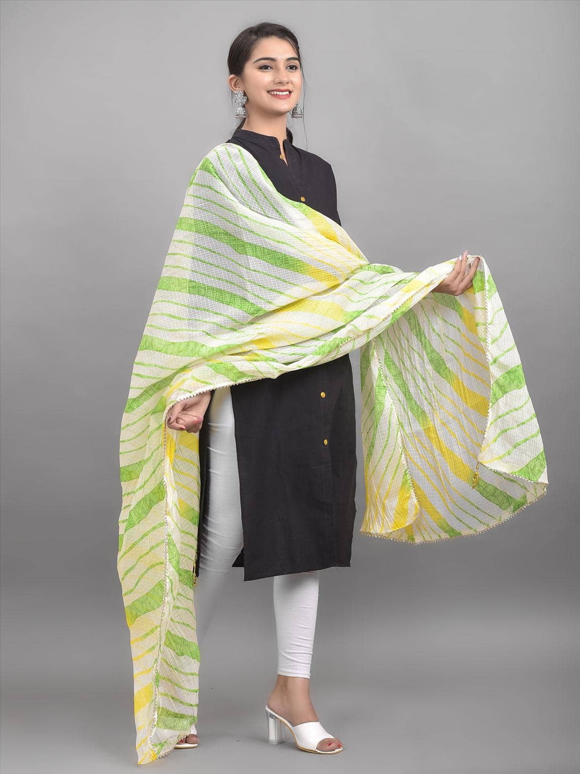 Apratim - Cotton Blend Multicoloured Women's Dupatta - ( Pack of 1 ) - Dupattas & Shawls | Buy online on ZillyBuy