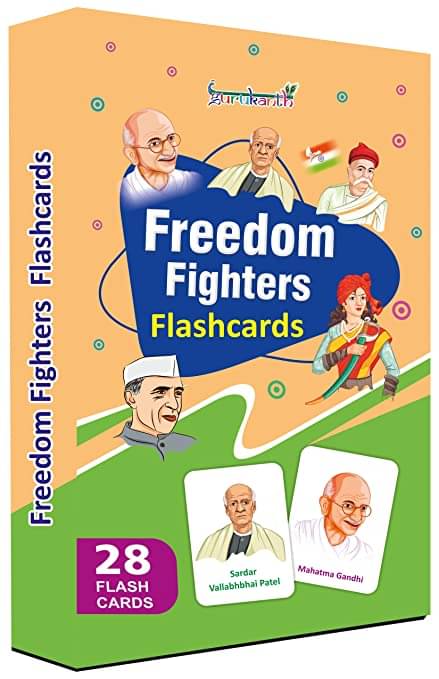     			Freedom Fighters Flash Cards for Kids Early Learning | Easy & Fun Way of Learning 1 Year to 6 Years Babies
