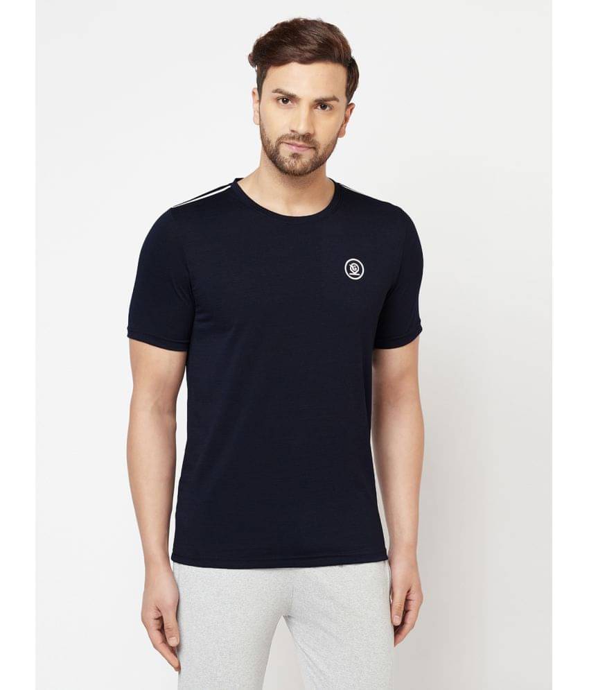     			Glito Pack of 1 Polyester Regular Fit Men's T-Shirt ( Navy )