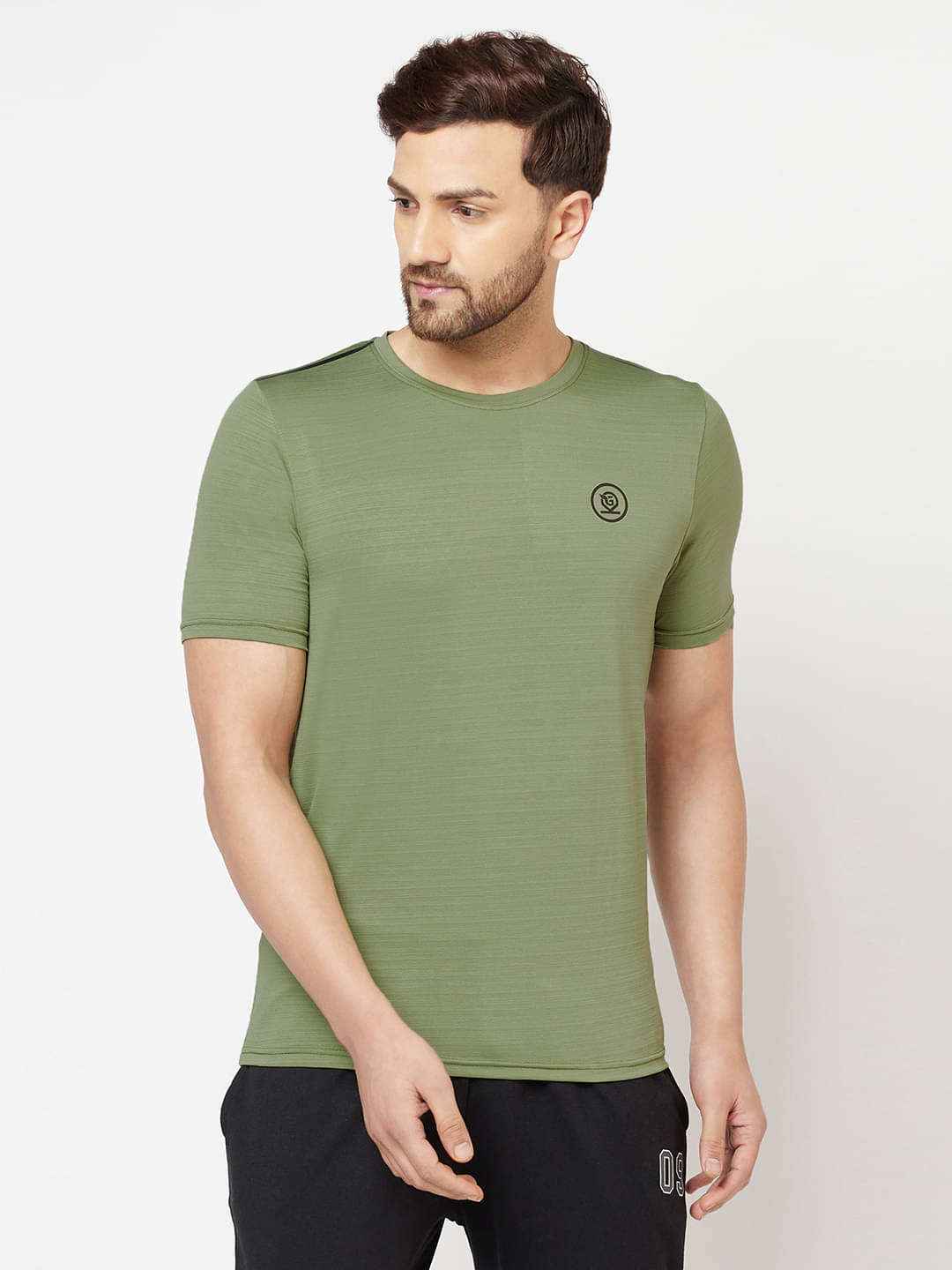 Glito Pack of 1 Polyester Regular Fit Men's T-Shirt ( Olive ) Glito Pack of 1 Polyester Regular Fit Men's T-Shirt ( Olive )