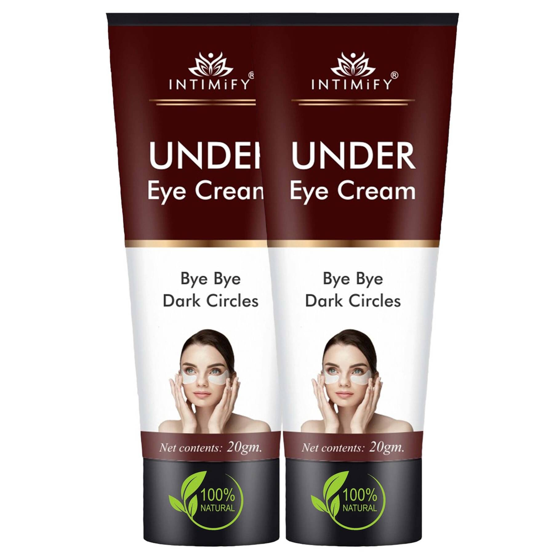 Intimify Under Eye Cream for Removing Dark Circles, Reduce Signs Of Ageing and Dark Spots Eye Mask 20 g Pack of 2 Intimify Under Eye Cream for Removing Dark Circles, Reduce Signs Of Ageing and Dark Spots Eye Mask 20 g Pack of 2