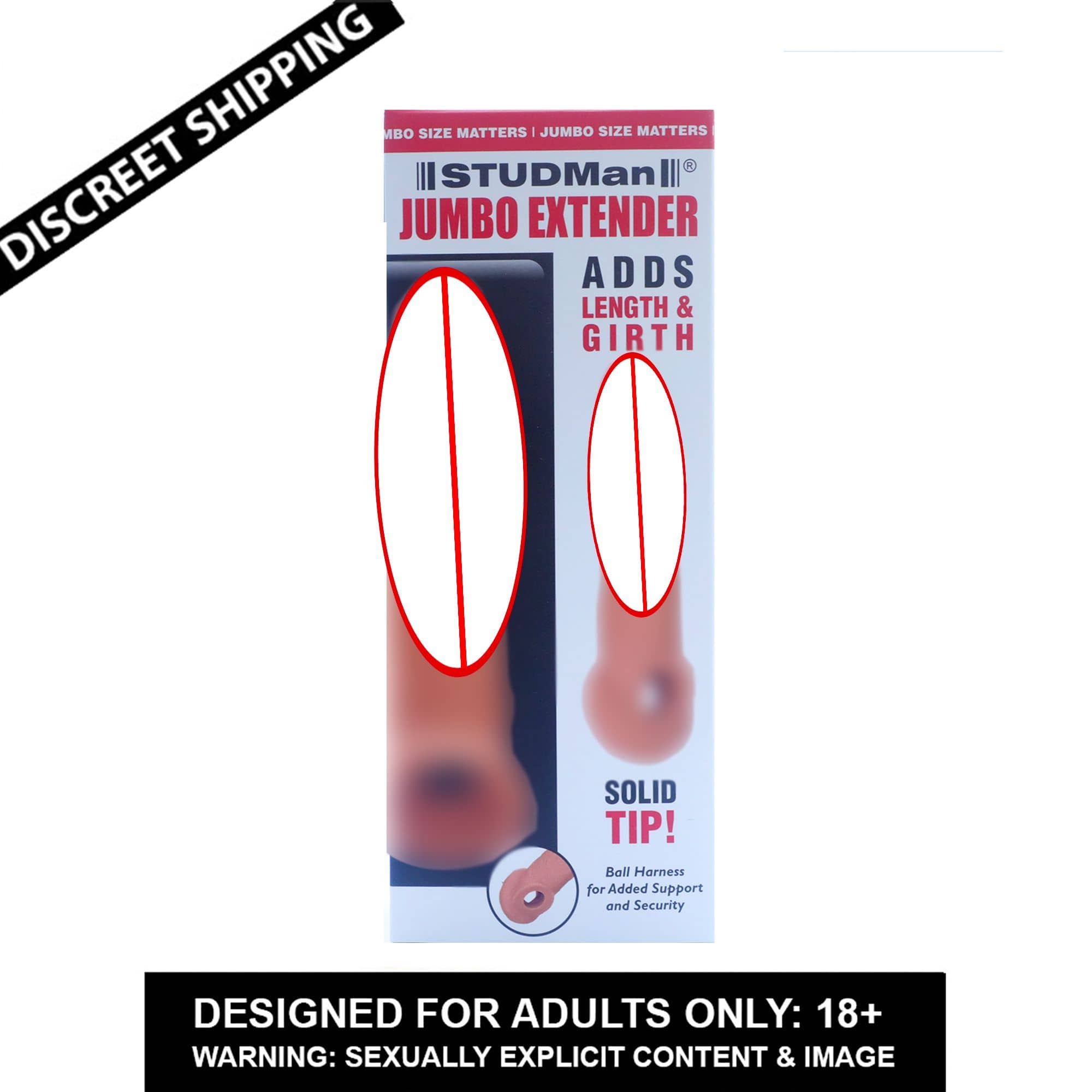 KAMAHOUSE 8.75 INCH 2 HOLE JUMBO EXTEDER CONDOOM PENIS SLEEVE  FOR MEN