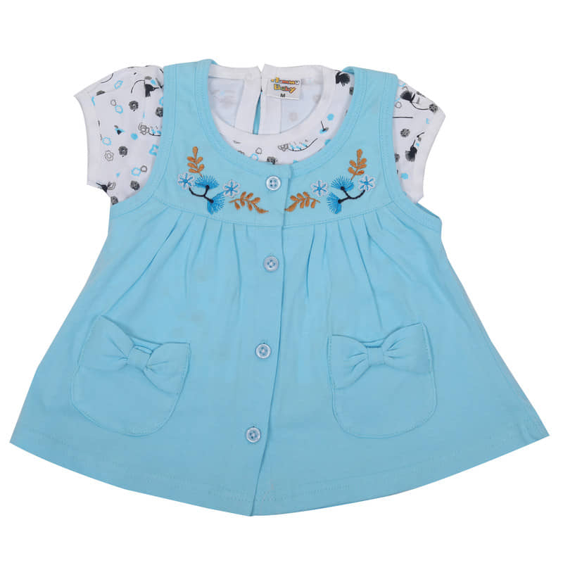 NammaBaby Pack of 1 Baby Girls Cotton Blend Frock ( Blue )
