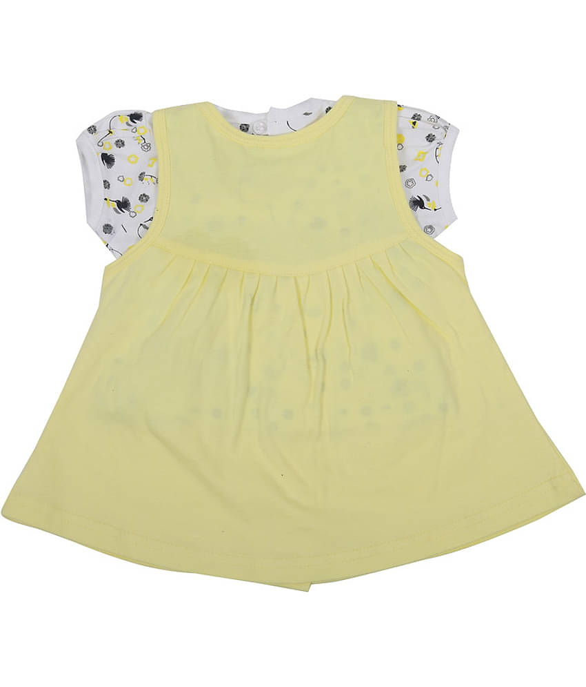NammaBaby Pack of 1 Baby Girls Cotton Blend Frock ( Yellow )