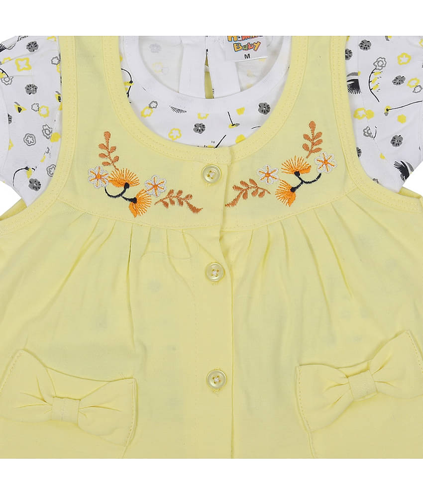 NammaBaby Pack of 1 Baby Girls Cotton Blend Frock ( Yellow )