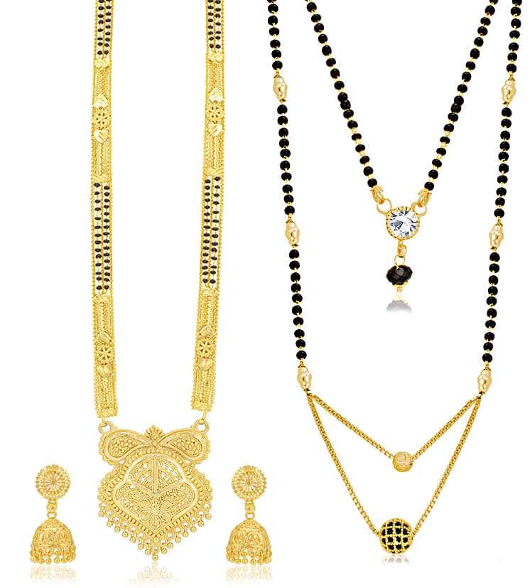     			Sukkhi - Gold Mangalsutra Set ( Pack of 5 )